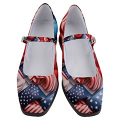 Us Presidential Election Colorful Vibrant Pattern Design  Women s Mary Jane Shoes by dflcprintsclothing