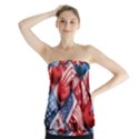 Us presidential election colorful vibrant pattern design  Strapless Top View1