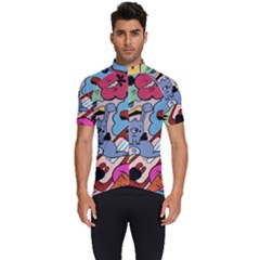 Graffiti Monster Street Theme Men s Short Sleeve Cycling Jersey by Bedest