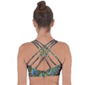 Peacock Bird Feathers Pheasant Nature Animal Texture Pattern Cross String Back Sports Bra View2