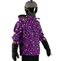 Background Doodles Math Men s Zip Ski and Snowboard Waterproof Breathable Jacket View3