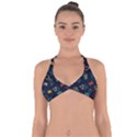 Memphis Seamless Patterns Abstract Jumble Textures Halter Neck Bikini Top View1