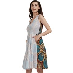 Pattern 1 Muster 7 Sleeveless V-neck Skater Dress With Pockets by 2607694c