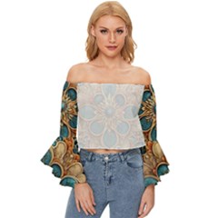 Pattern 1 Muster 7a Off Shoulder Flutter Bell Sleeve Top by 2607694c