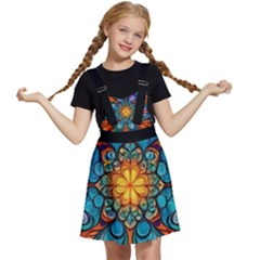 Schwarz Bunt Kids  Apron Dress by 2607694c