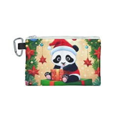 Schwarz Pandaweihnachten300dpi Canvas Cosmetic Bag (small) by 2607694b