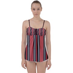Streifen Babydoll Tankini Top by 2607694c