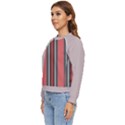 Rosa Grau Streifen Women s Long Sleeve Raglan T-Shirt View2