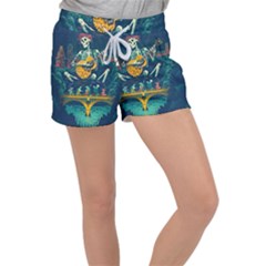 Grateful Dead Singing Skeleton Women s Velour Lounge Shorts by Bedest