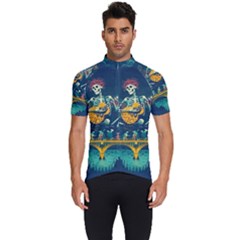 Grateful Dead Singing Skeleton Men s Short Sleeve Cycling Jersey by Bedest