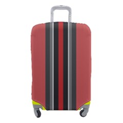 Dunkelrot4 Rosa Grau Streifen Dunkelrot3 Luggage Cover (small) by 2607694c