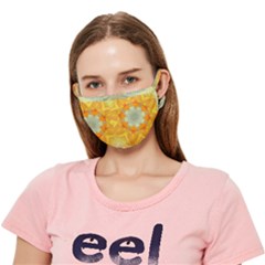 Sunshine Sunny Sun Abstract Yellow Crease Cloth Face Mask (adult) by Ravend