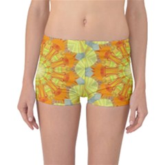 Sunshine-sunny-sun-abstract-yellow - Reversible Boyleg Bikini Bottoms by Ravend