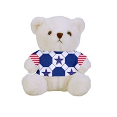 Patriotic Symbolic Red White Blue Full Print Cuddly Teddy Bear by Ravend