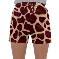 Animal Print Girraf Patterns Sleepwear Shorts by Ket1n9