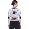 Spider Web Long Sleeve Zip Up Bomber Jacket View2