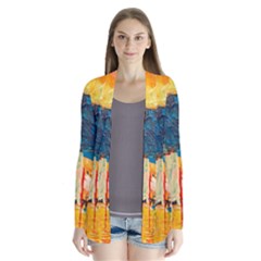 Wall Art Drape Collar Cardigan by Azkajaya