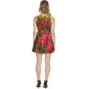 Yellow Pink Red Flowers Sleeveless High Waist Mini Dress View4