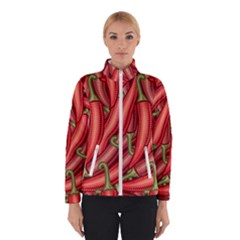 Seamless-chili-pepper-pattern Women s Bomber Jacket by Ket1n9