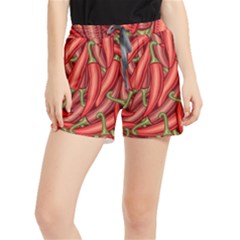 Seamless-chili-pepper-pattern Women s Runner Shorts by Ket1n9