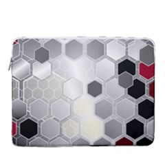 Honeycomb Pattern 15  Vertical Laptop Sleeve Case With Pocket by Ket1n9