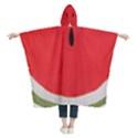 Watermelon Pillow Fluffy Kids  Hooded Rain Ponchos View2