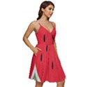 Watermelon Pillow Fluffy V-Neck Pocket Summer Dress  View2