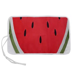 Watermelon Pillow Fluffy Pen Storage Case (l) by Azkajaya