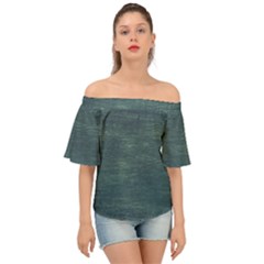 Wooden Wall Off Shoulder Short Sleeve Top by Azkajaya