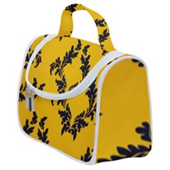 Yellow Regal Filagree Pattern Satchel Handbag by Azkajaya