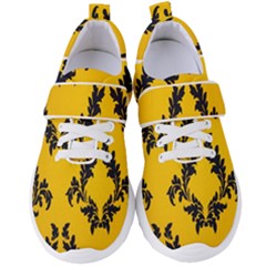 Yellow Regal Filagree Pattern Women s Velcro Strap Shoes by Azkajaya