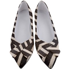 Zebra Zebra Pattern Zebra Fur Zebra Print Strip Women s Bow Heels by Azkajaya