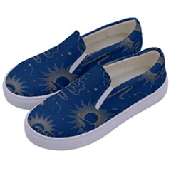 Seamless Galaxy Pattern Kids  Canvas Slip Ons by Ket1n9