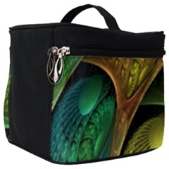 Psytrance Abstract Colored Pattern Feather Make Up Travel Bag (big) by Ket1n9