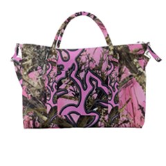 Pink Browning Deer Glitter Camo Camouflage Carry-on Travel Shoulder Bag by Loisa77