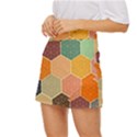 Hexagonal Pattern Vector Mini Front Wrap Skirt View2