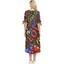 Loving Practice Agape Heart Bow Sleeve Chiffon Midi Dress View4