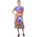 Swirl Vortex Emoji Cyclone Motion Keyhole Neckline Chiffon Dress View1