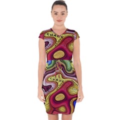 Chaos Unknown Unfamiliar Strange Capsleeve Drawstring Dress  by Paksenen