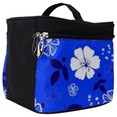 Blooming Seamless Pattern Blue Colors Make Up Travel Bag (big) by Ket1n9