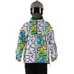 Brain Mind Psychology Idea Drawing Men s Ski And Snowboard Waterproof Breathable Jacket by Loisa77