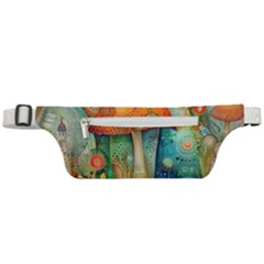 Whimsical Mushrooms Colorful Patterns Active Waist Bag by Loisa77