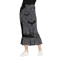 Halloween Background Halloween Scene Maxi Fishtail Chiffon Skirt by Ket1n9