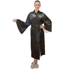 World Map Maxi Velvet Kimono by Ket1n9