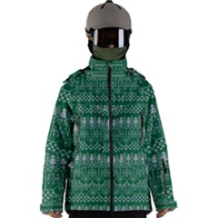 Christmas Knit Digital Men s Zip Ski And Snowboard Waterproof Breathable Jacket by Mariart