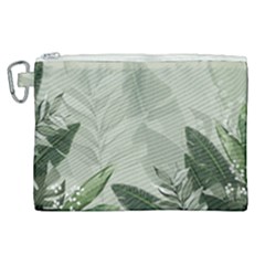 Banana Leaf Plant Pattern Canvas Cosmetic Bag (xl) by anzea