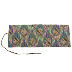 Tribal Background Boho Batik Roll Up Canvas Pencil Holder (s) by anzea