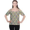 Tribal Background Boho Batik Cutout Shoulder T-Shirt View1