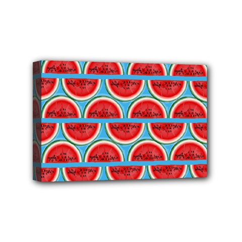 Illustrations Watermelon Texture Pattern Mini Canvas 6  X 4  (stretched) by anzea