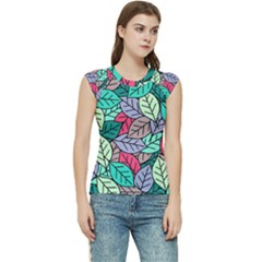 Pattern Leaves Background Nature Women s Raglan Cap Sleeve T-shirt by Proyonanggan